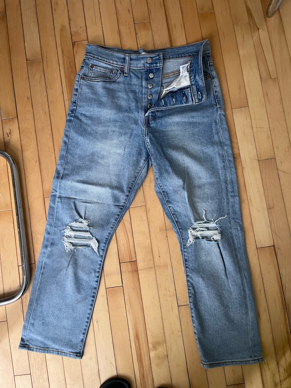 Levi's Wedgie Straight Light Blue Distressed